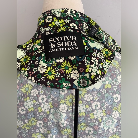 Scotch & Soda Amsterdam Floral Blazer Jacket Relaxed Fit Green Sz M - Picture 10 of 15